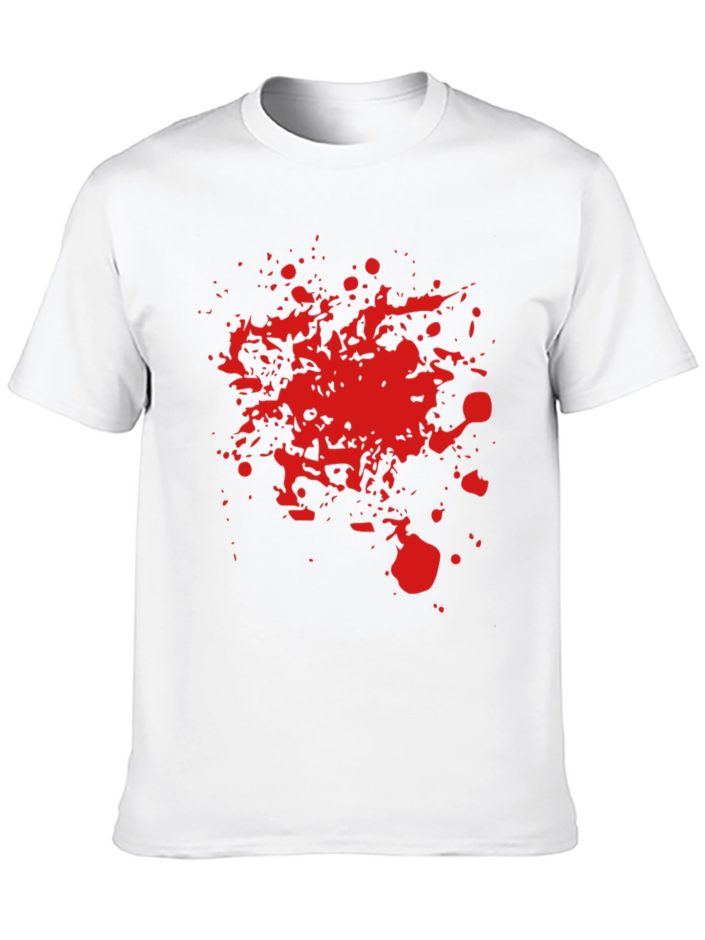 Red Splatter Graphic T-Shirt - Bold Black Tee