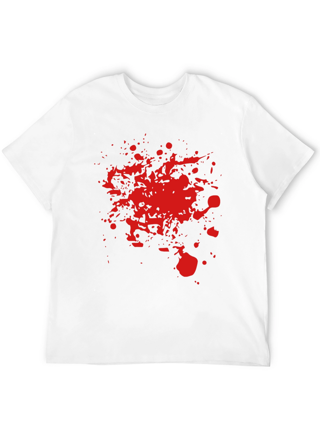 Red Splatter Graphic T-Shirt - Bold Black Tee
