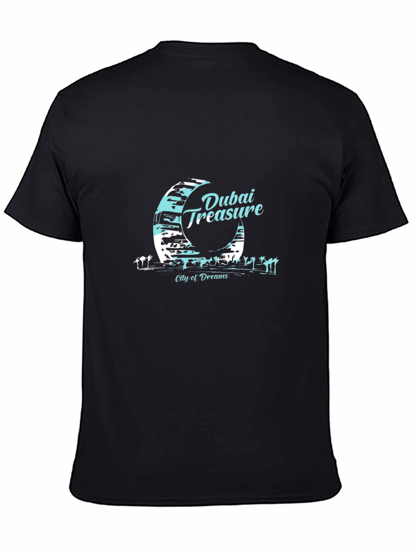 Dubai Treasure Mens Black T-Shirt City of Dreams Tee