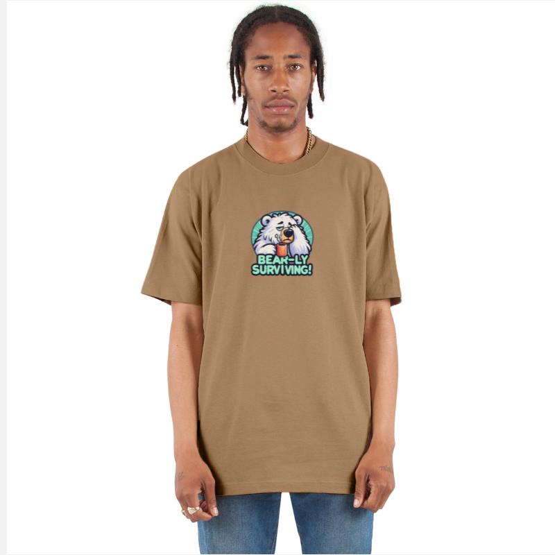 "Bear-ly Surviving" Funny Whimsical Polar Bear