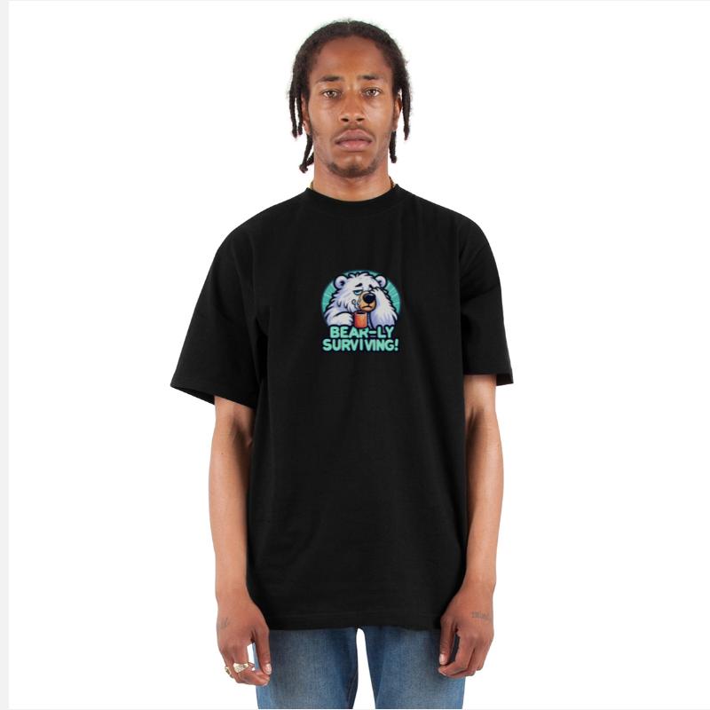 "Bear-ly Surviving" Funny Whimsical Polar Bear