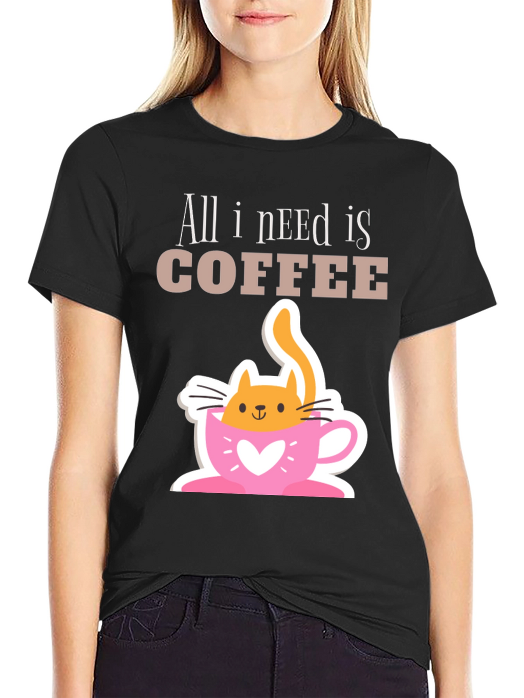 All I Need Is Coffee Cat T-Shirt