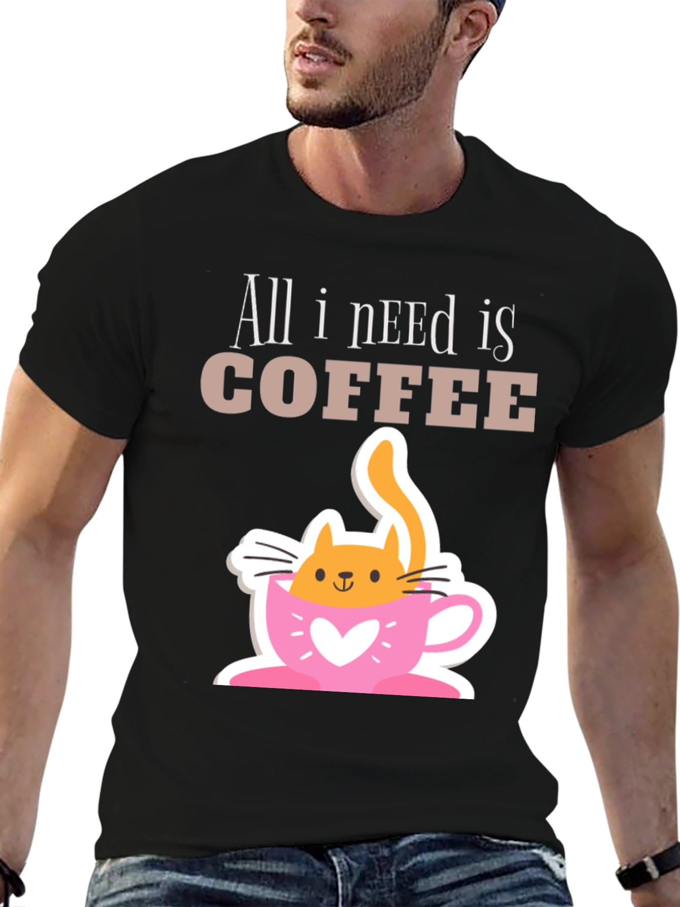All I Need Is Coffee Cat T-Shirt