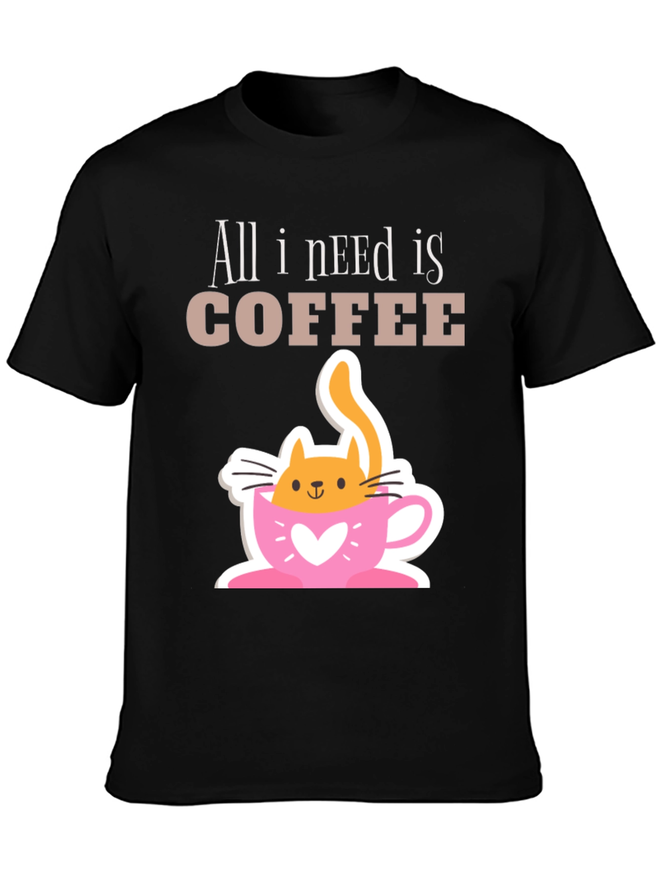 All I Need Is Coffee Cat T-Shirt