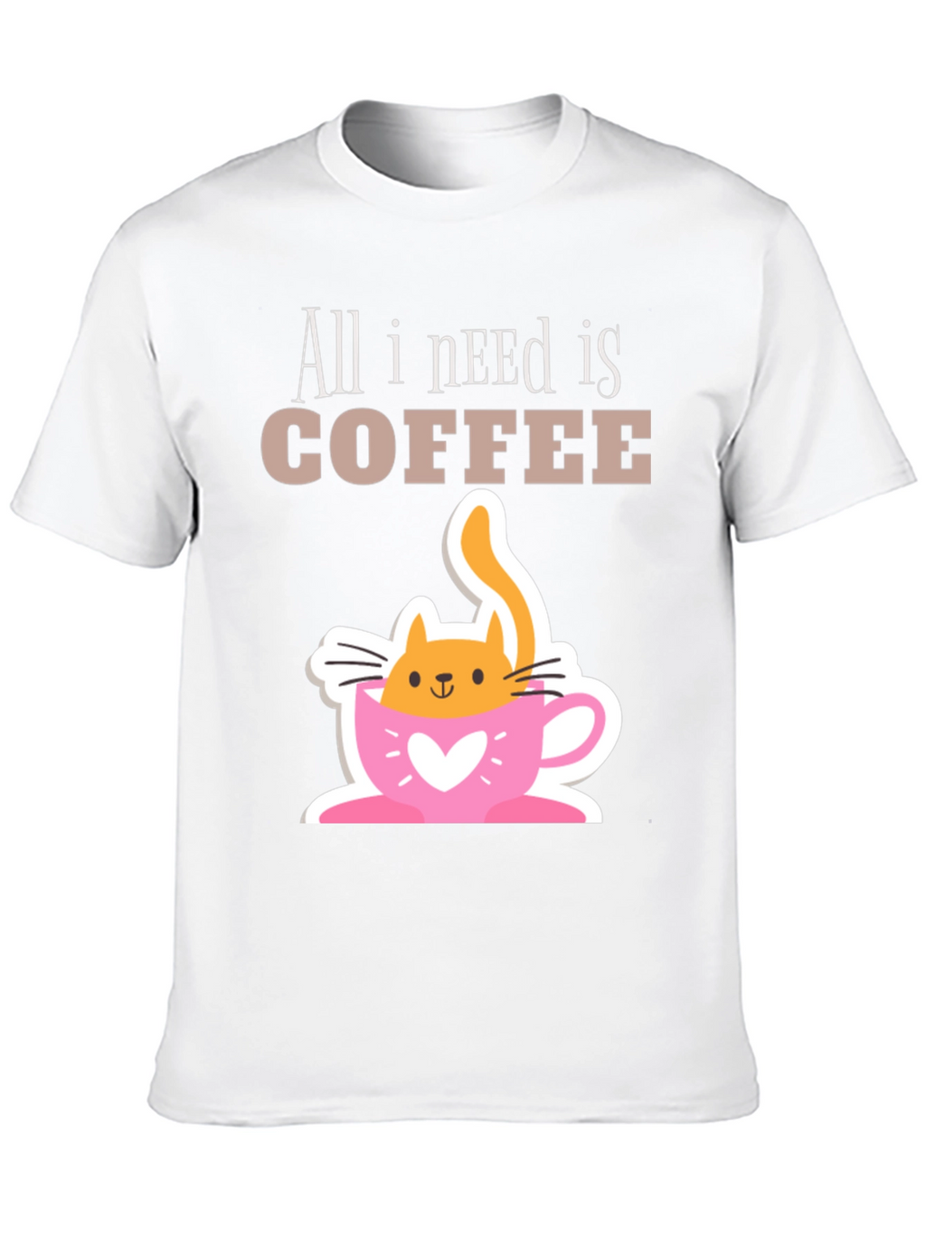 All I Need Is Coffee Cat T-Shirt