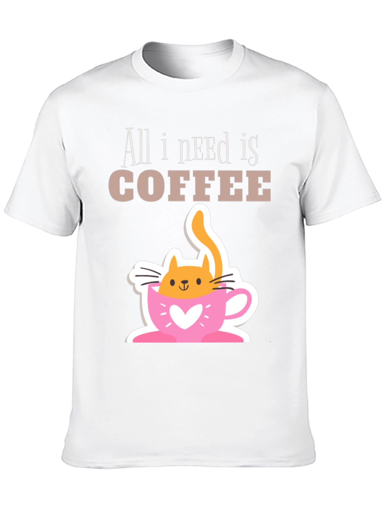 All I Need Is Coffee Cat T-Shirt