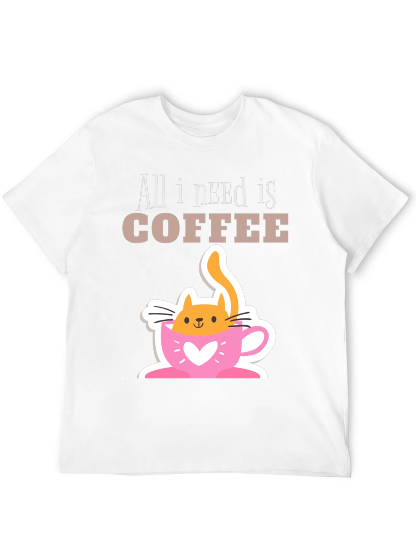 All I Need Is Coffee Cat T-Shirt