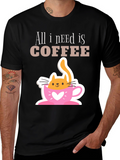 All I Need Is Coffee Cat T-Shirt