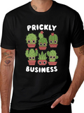 Prickly Business T-Shirt - Cute Cactus Design