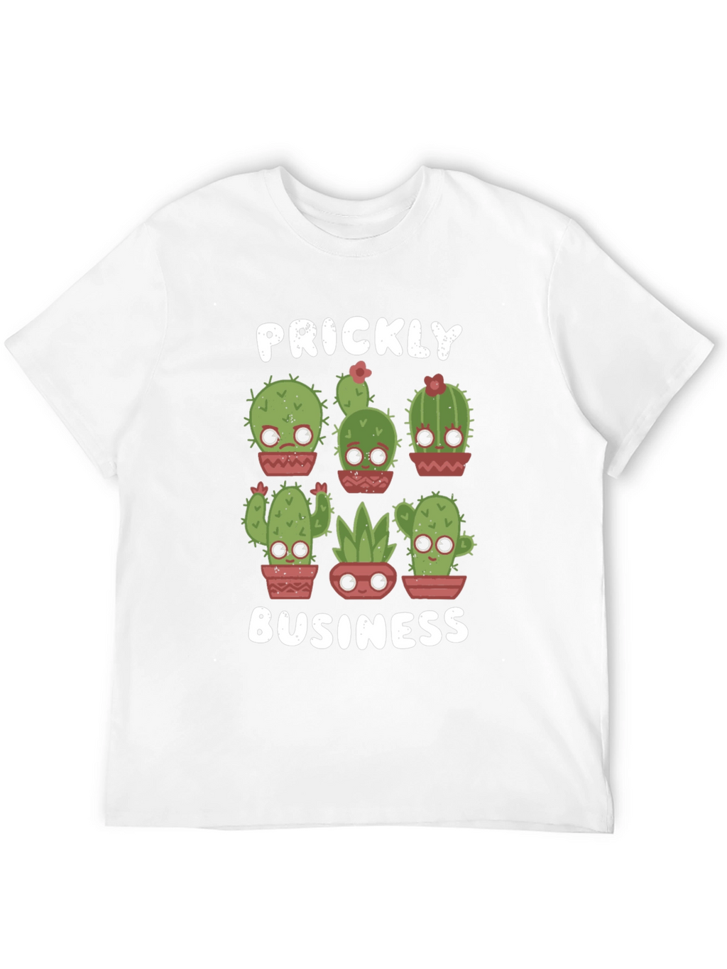 Prickly Business T-Shirt - Cute Cactus Design