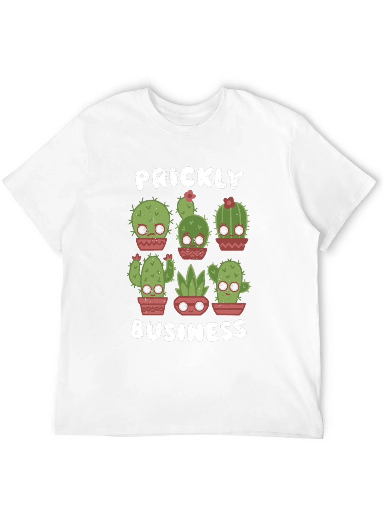 Prickly Business T-Shirt - Cute Cactus Design