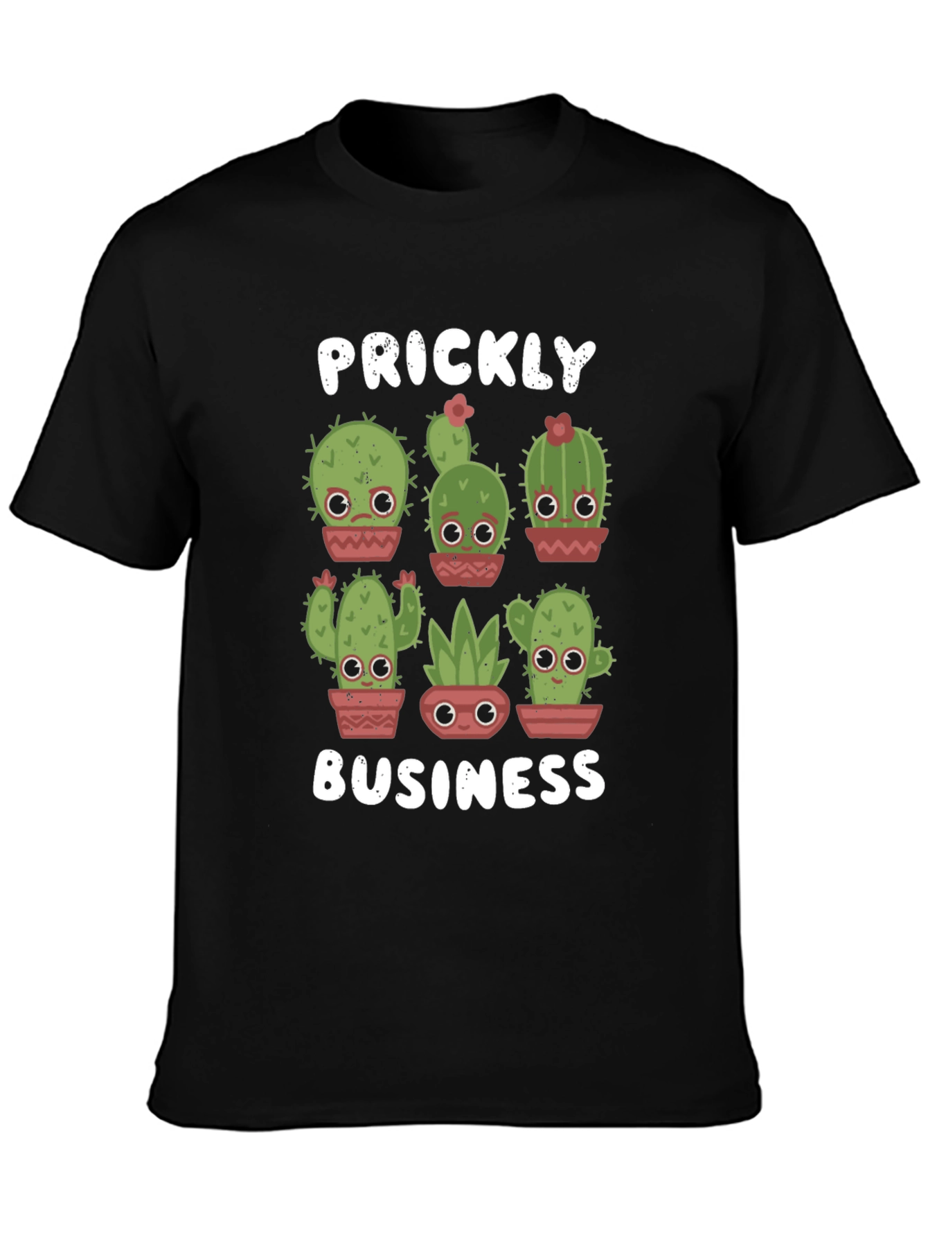 Prickly Business T-Shirt - Cute Cactus Design