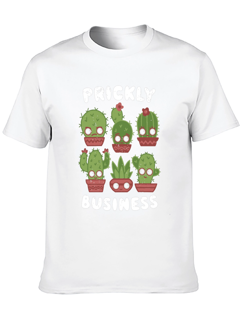 Prickly Business T-Shirt - Cute Cactus Design