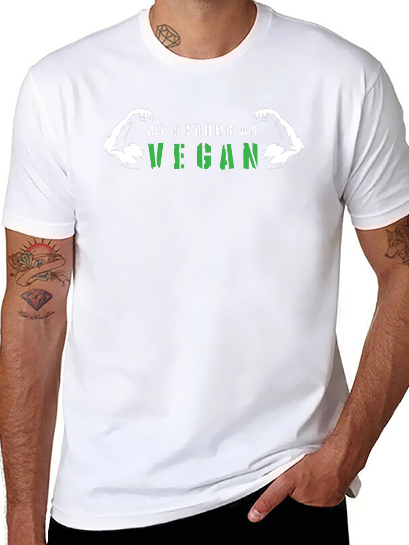 As Strong As Vegan T-Shirt - Black