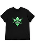 Pi Warrior Black T-Shirt - Green Graphic Tee