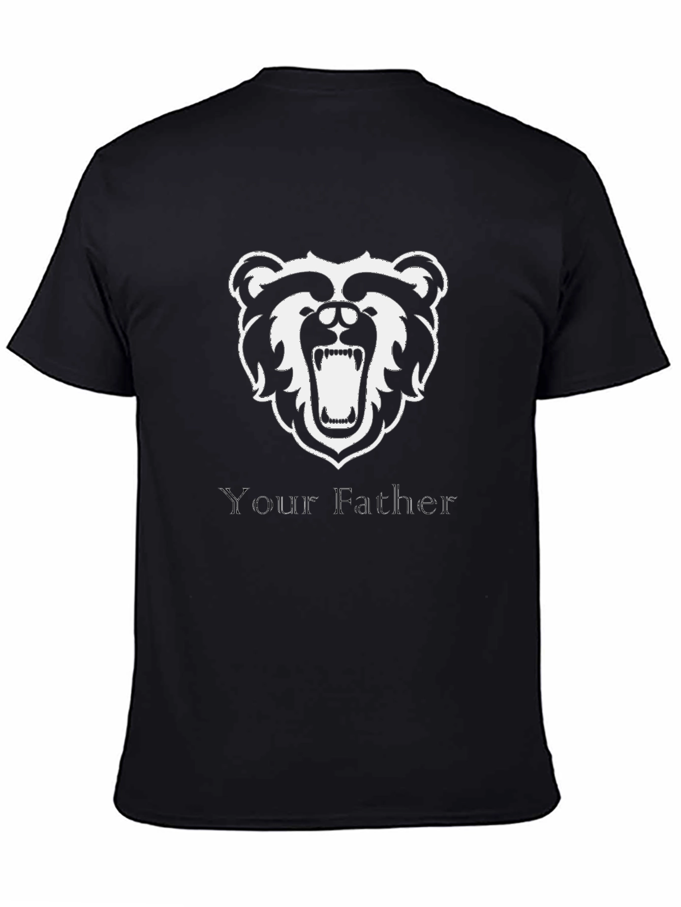 Bear Your Father Mens Black T-Shirt