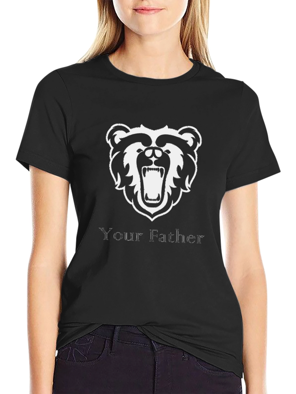 Bear Your Father Mens Black T-Shirt