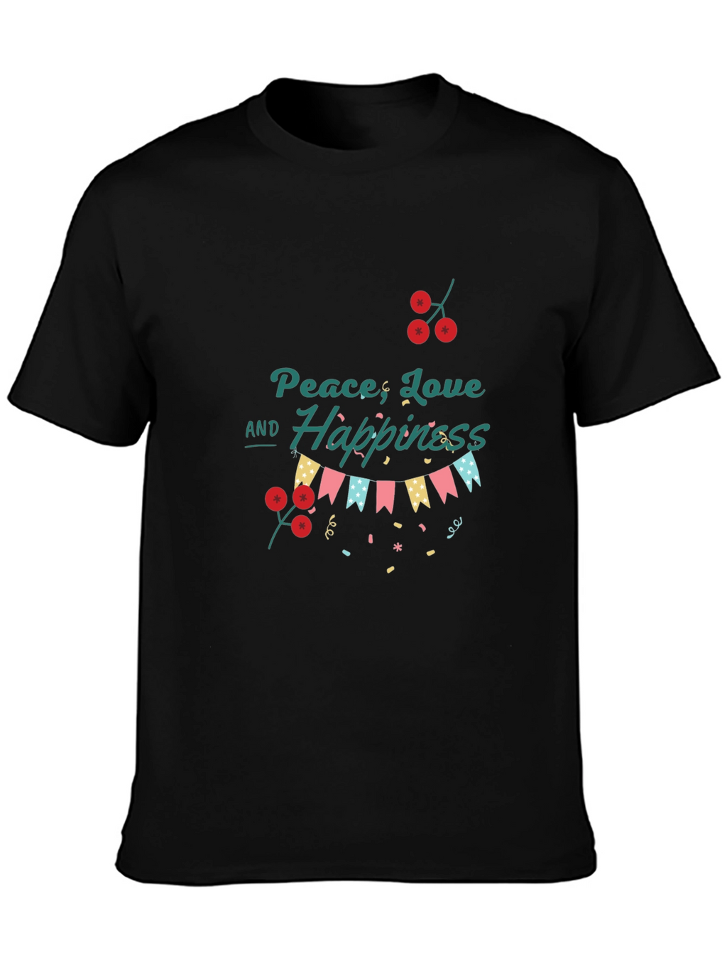 Peace Love and Happiness Graphic T-Shirt