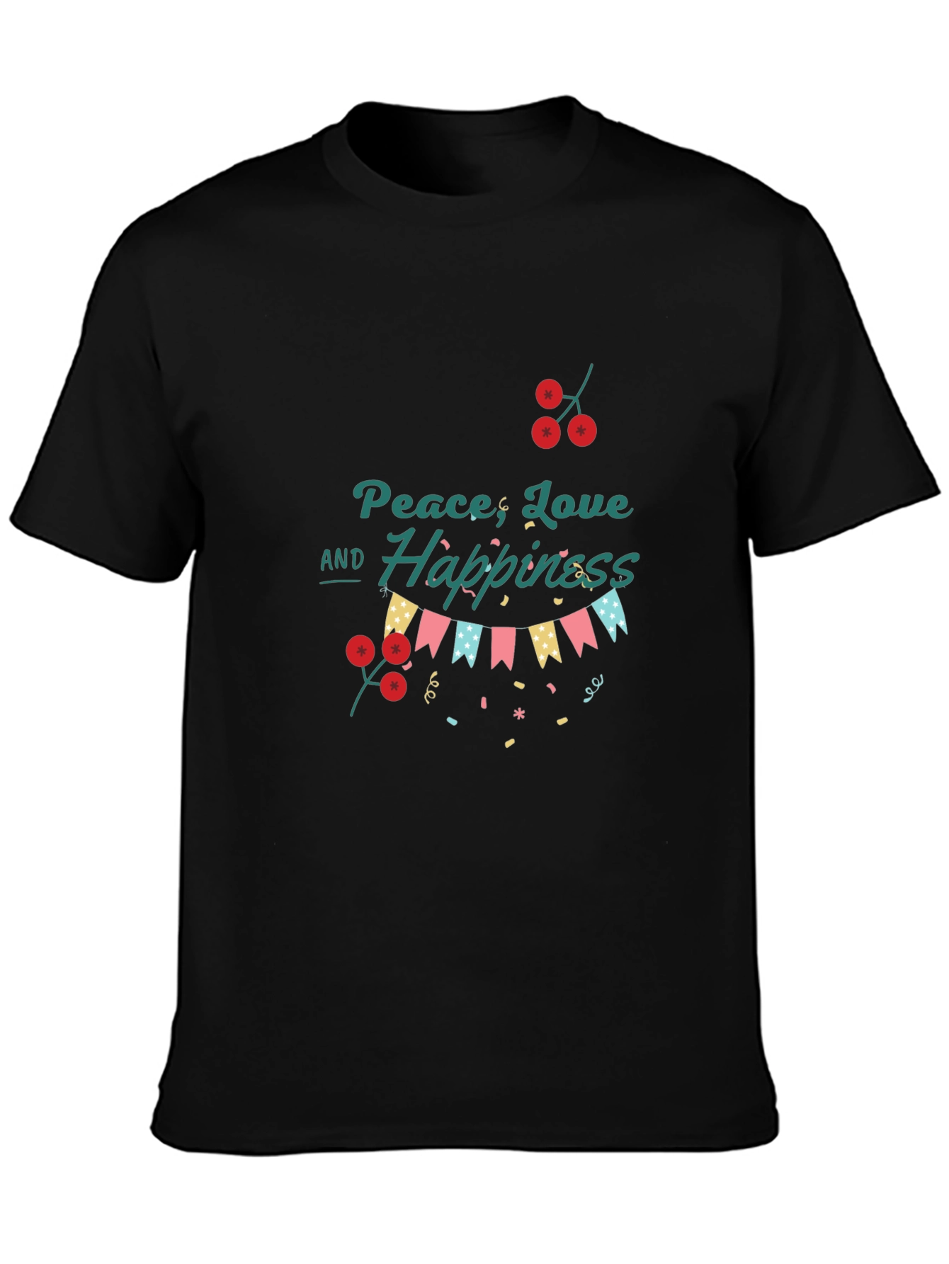 Peace Love and Happiness Graphic T-Shirt