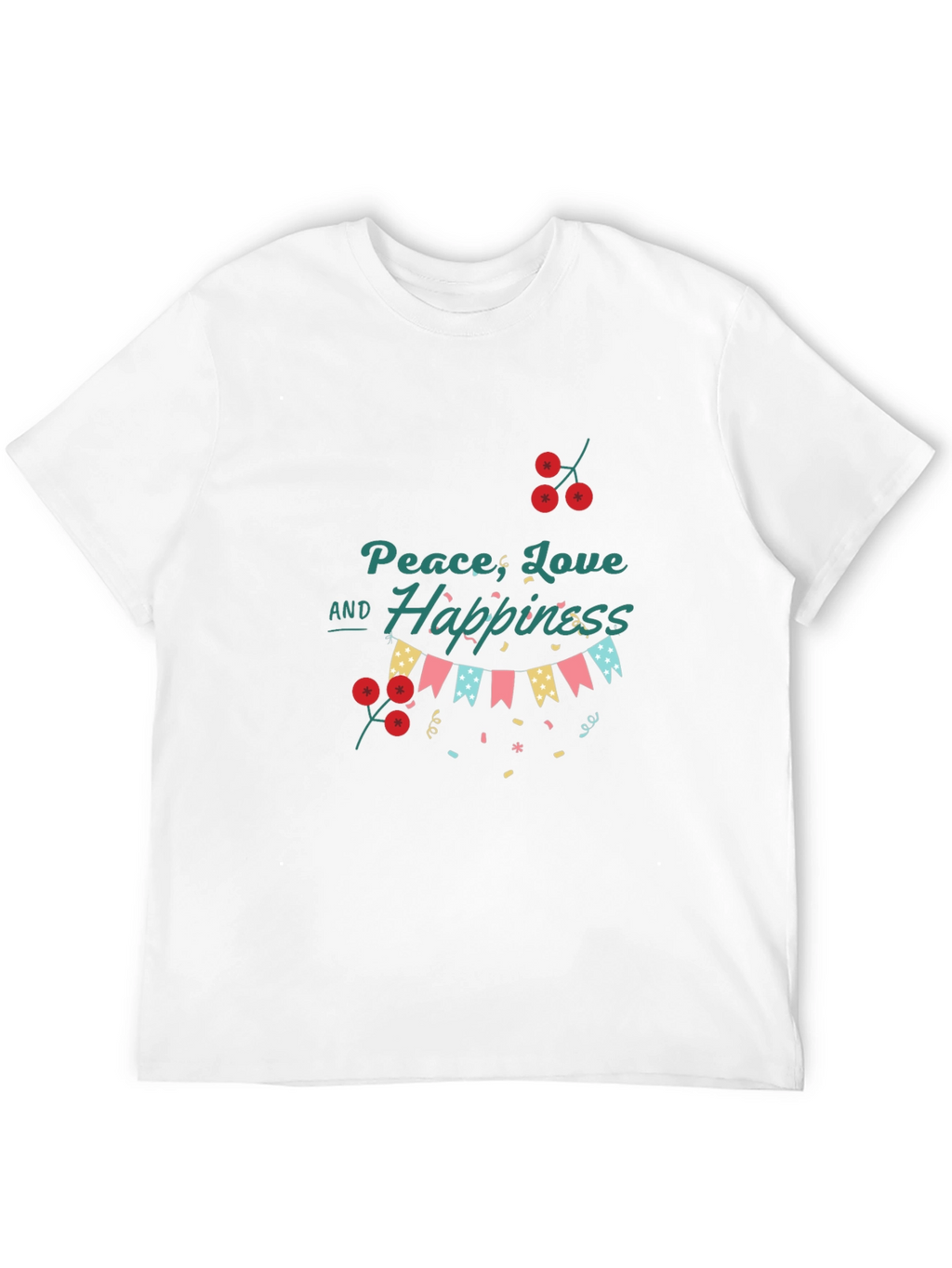 Peace Love and Happiness Graphic T-Shirt
