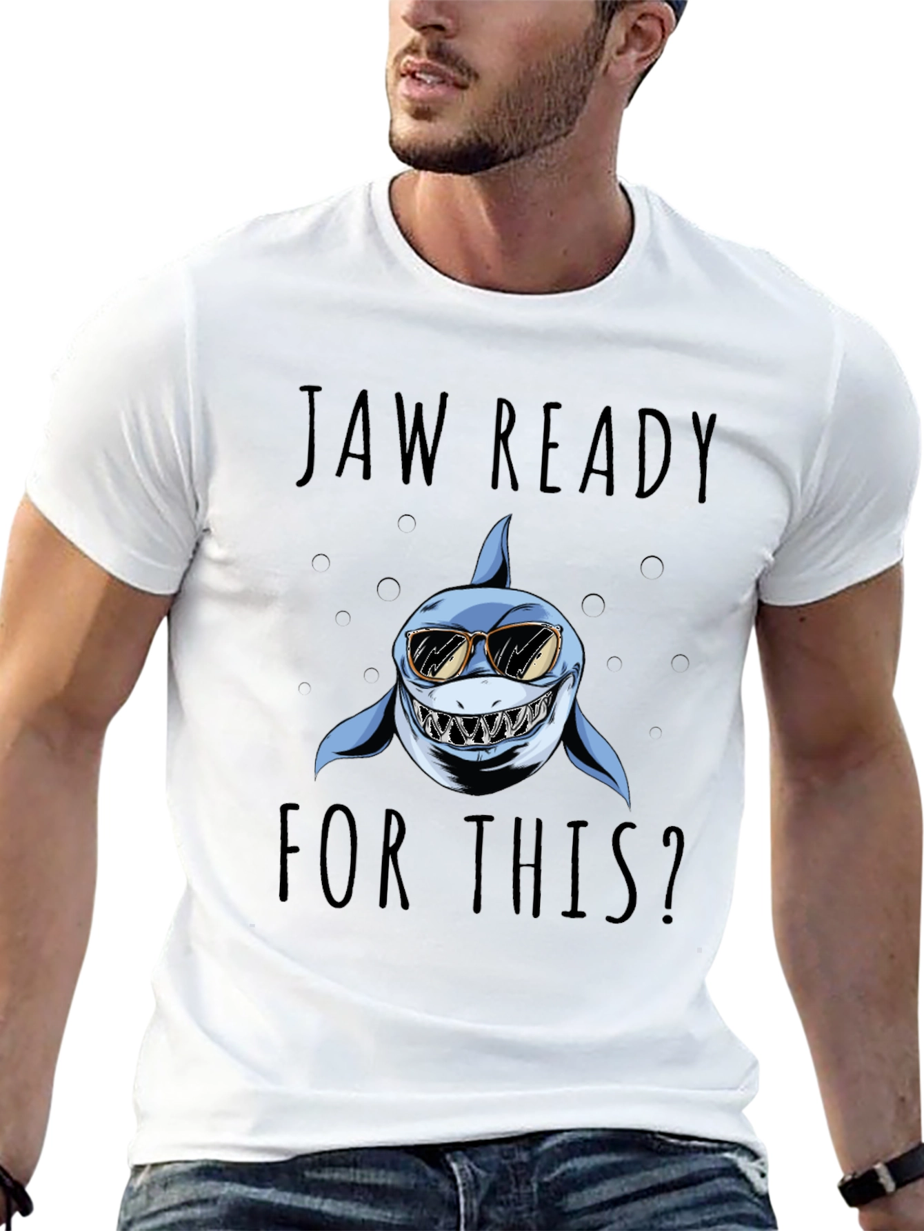 Jaw Ready Shark Graphic T-Shirt