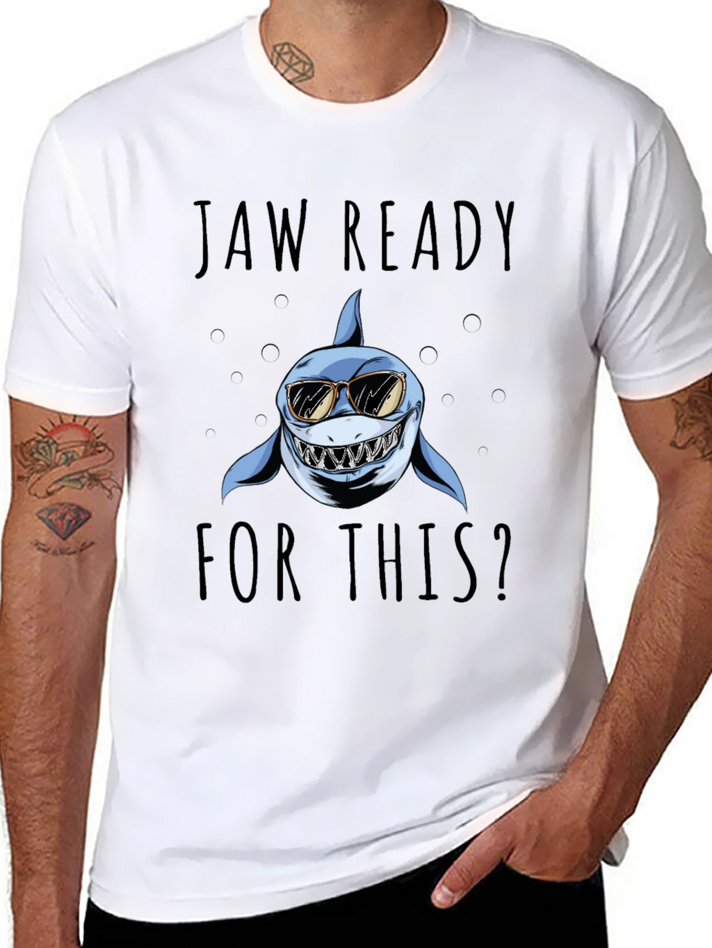 Jaw Ready Shark Graphic T-Shirt