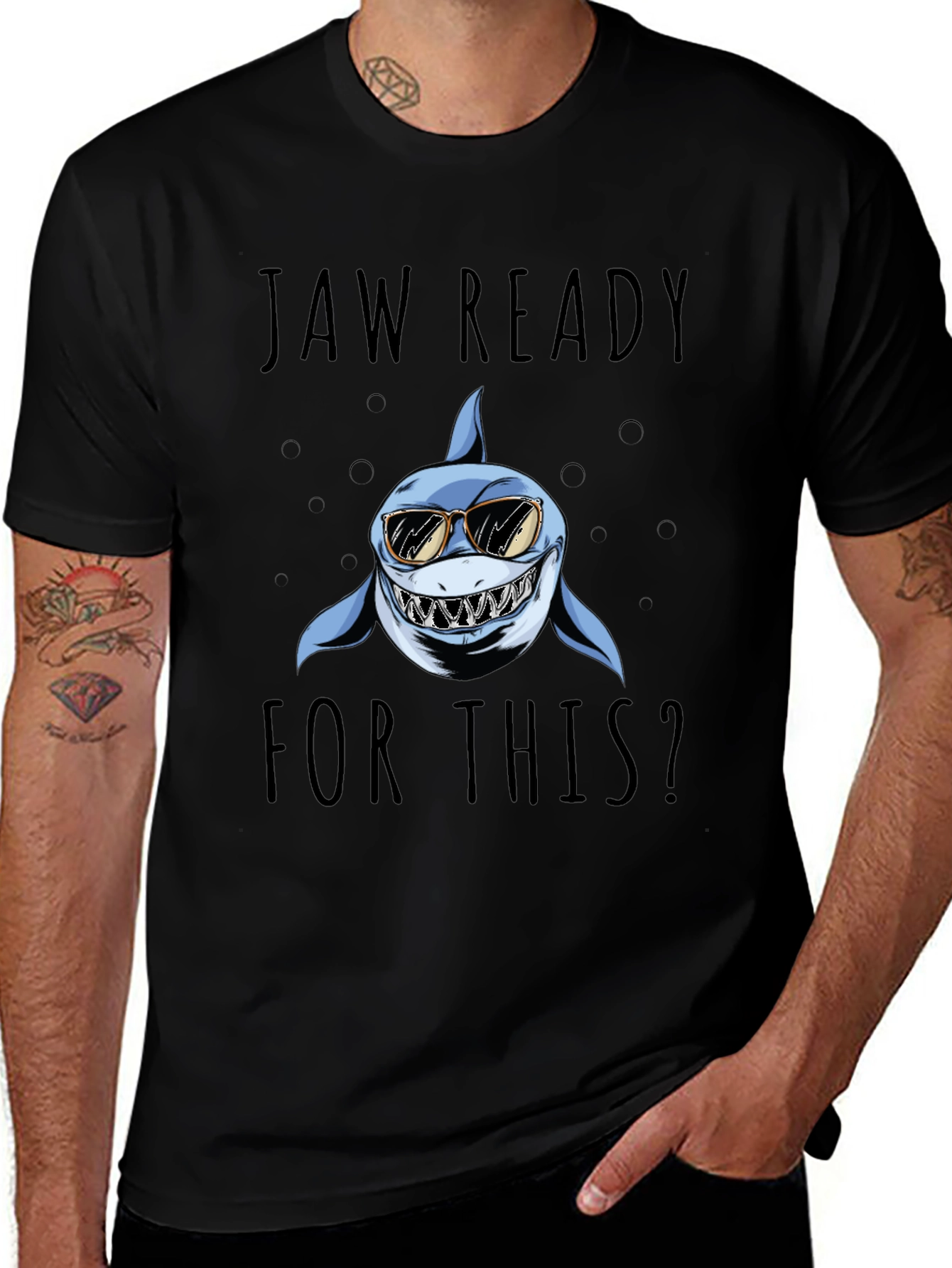 Jaw Ready Shark Graphic T-Shirt