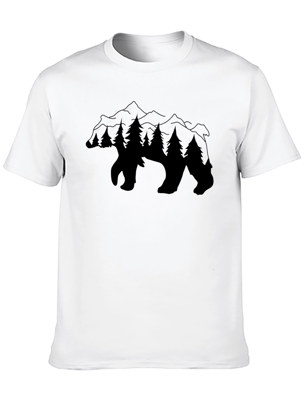 Nature Bear Graphic Tee - Outdoor Adventure Shirt