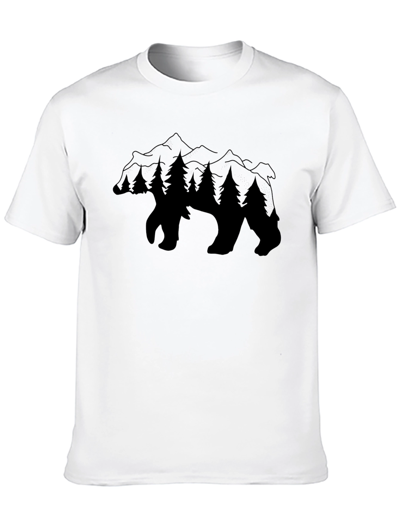 Nature Bear Graphic Tee - Outdoor Adventure Shirt