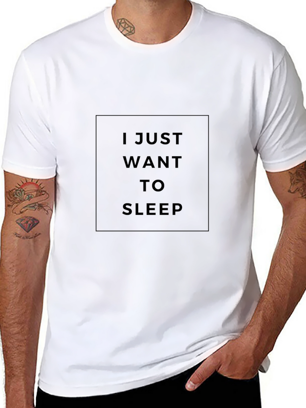 I Just Want to Sleep Black T-Shirt