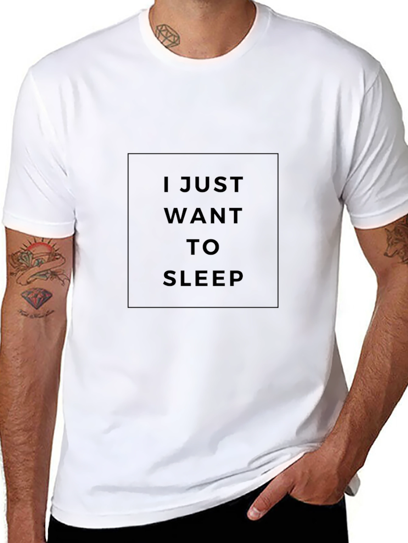 I Just Want to Sleep Black T-Shirt