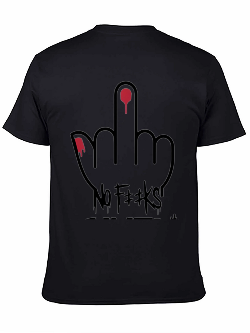 Edgy No F**ks Graphic Tee - Black
