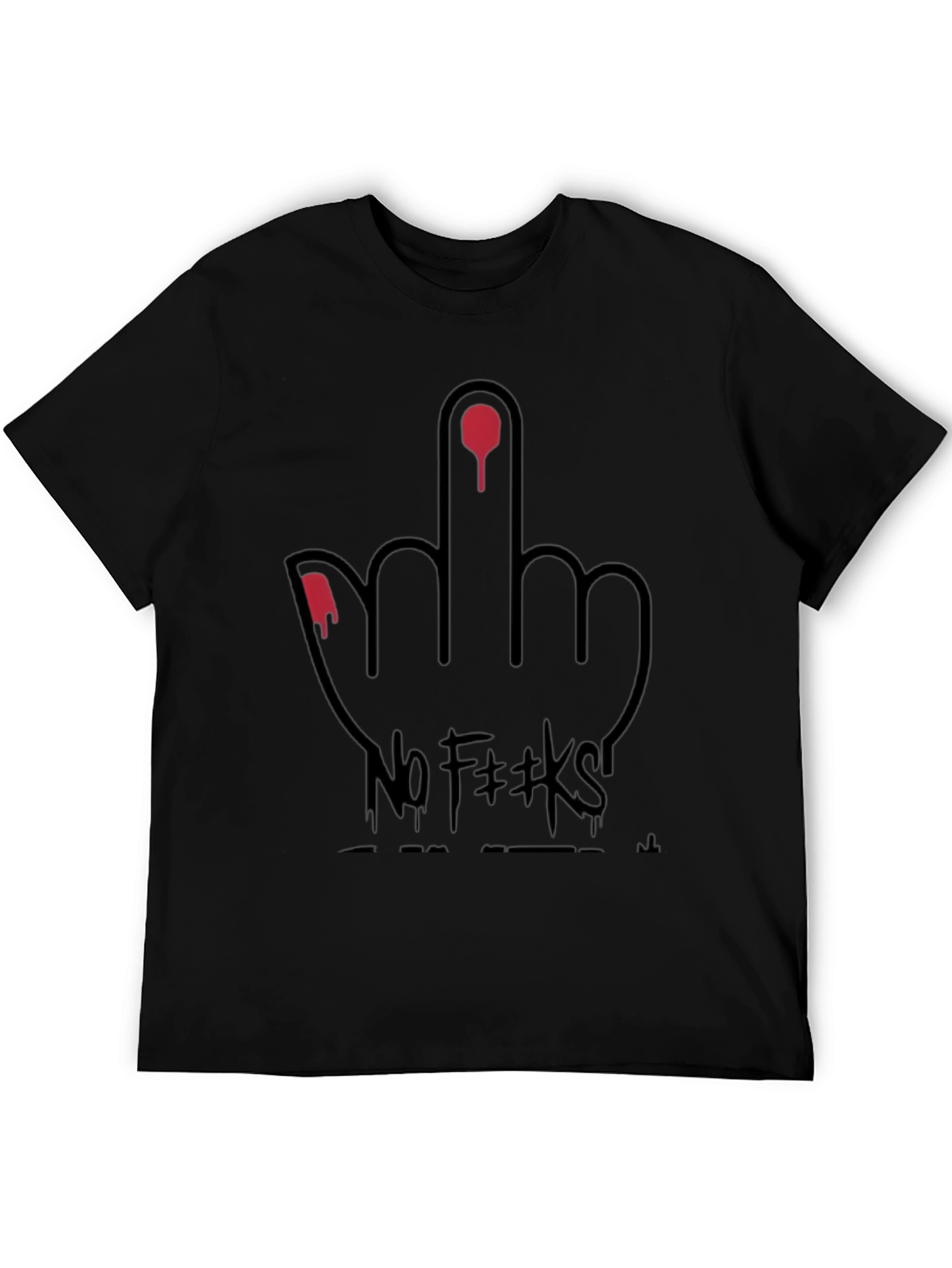 Edgy No F**ks Graphic Tee - Black