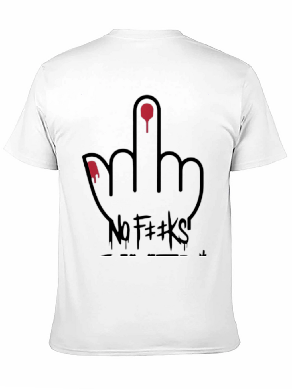 Edgy No F**ks Graphic Tee - Black
