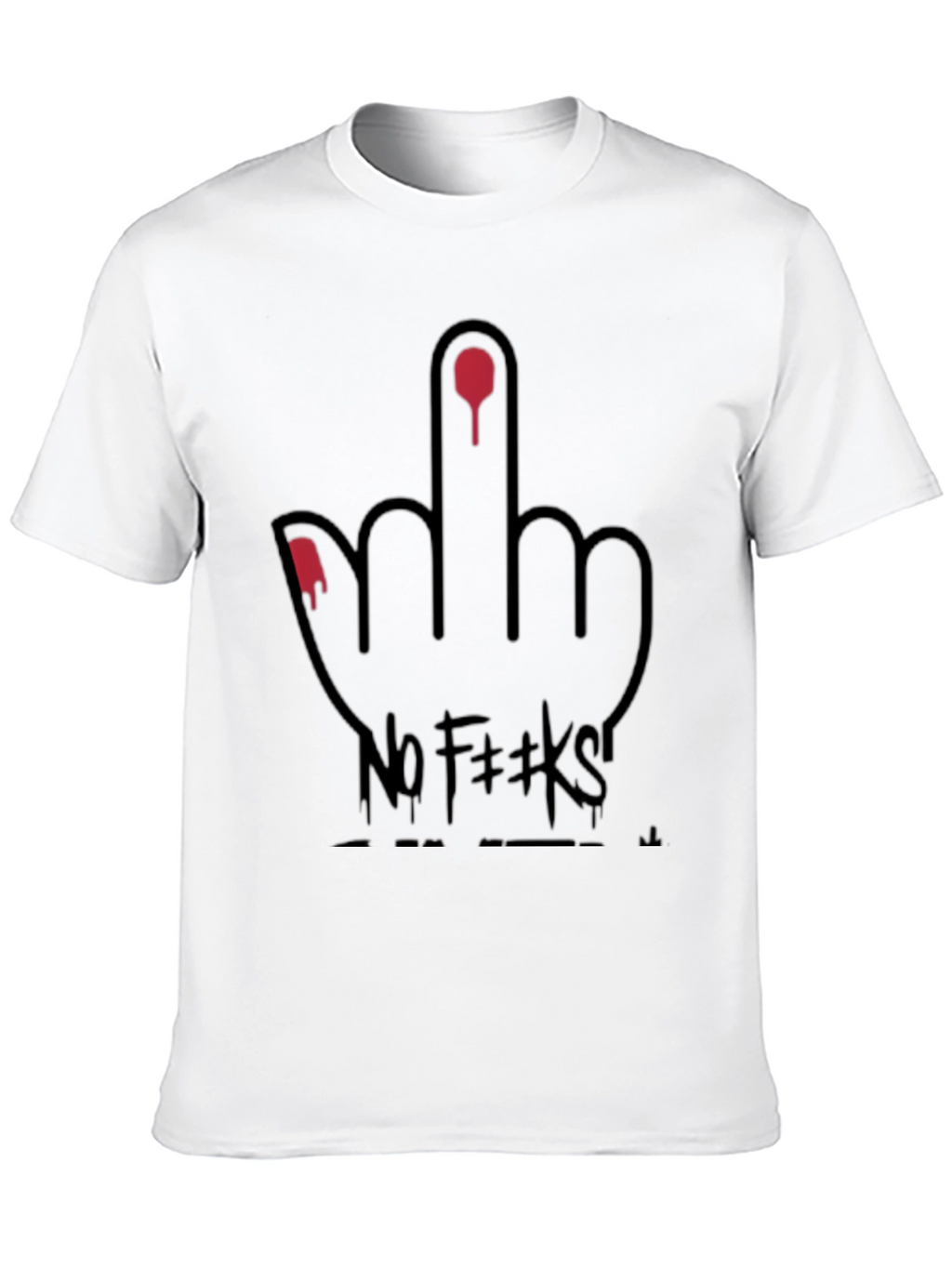 Edgy No F**ks Graphic Tee - Black