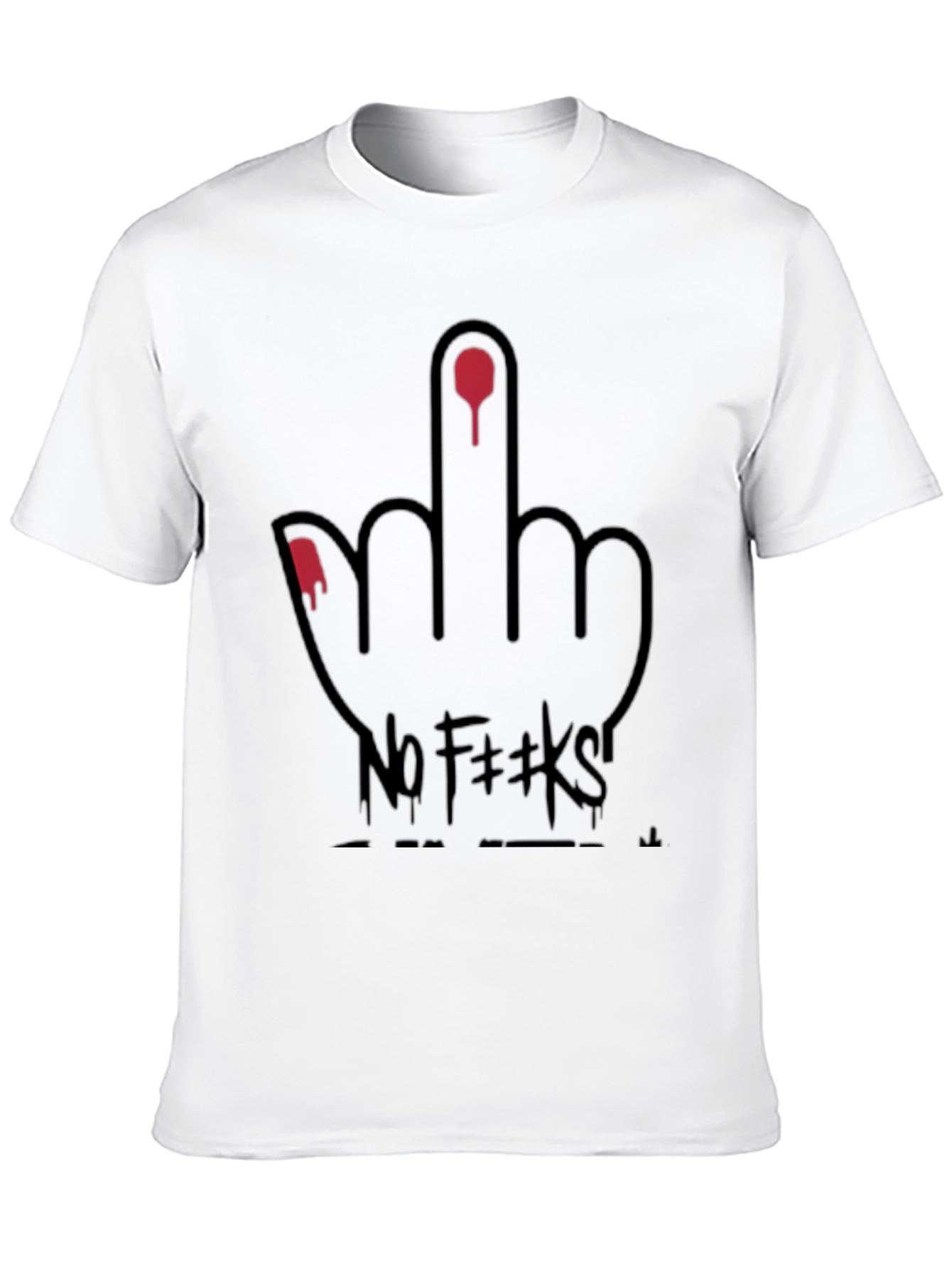 Edgy No F**ks Graphic Tee - Black