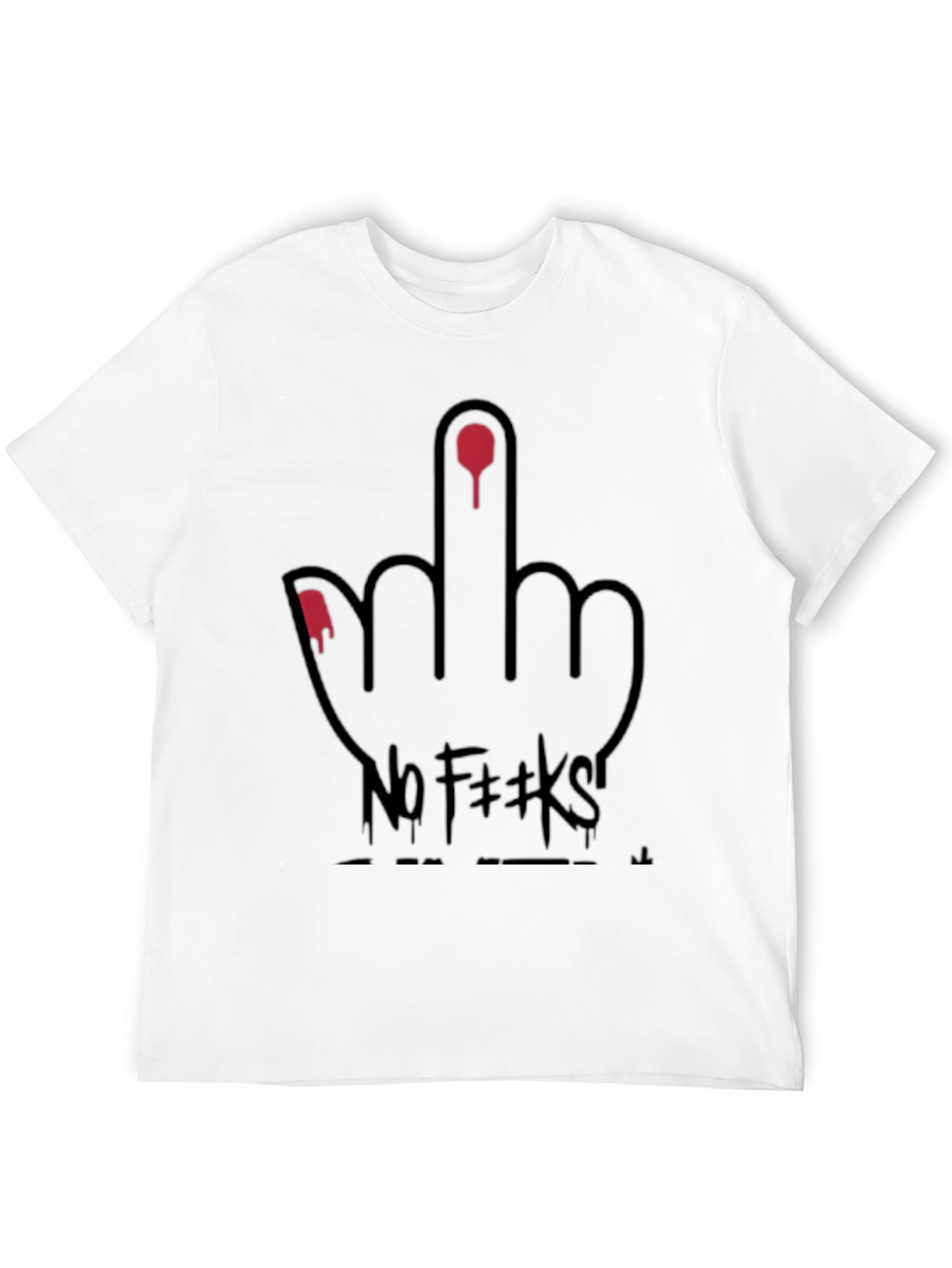 Edgy No F**ks Graphic Tee - Black