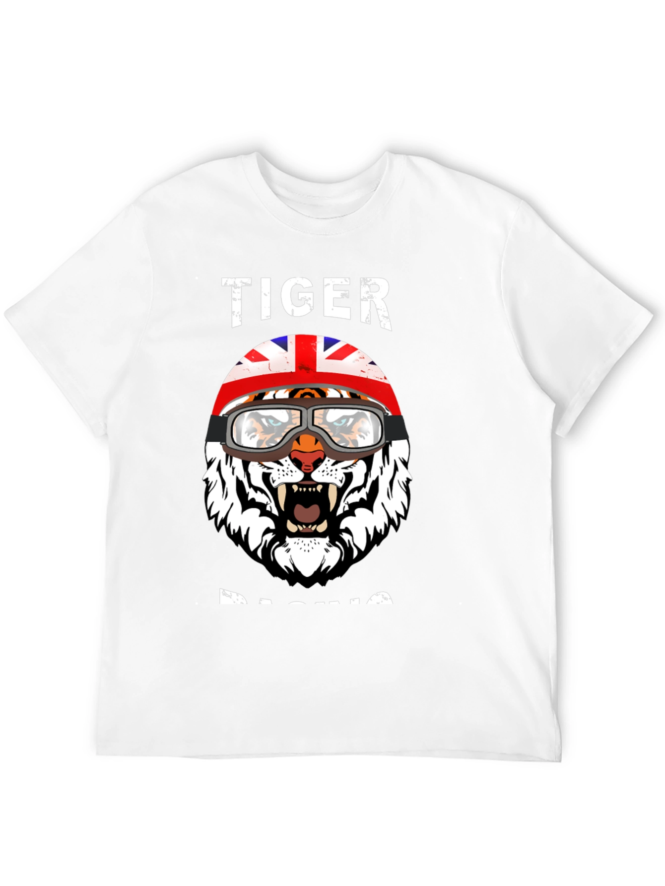 Tiger Racing Graphic Tee - UK Flag Helmet