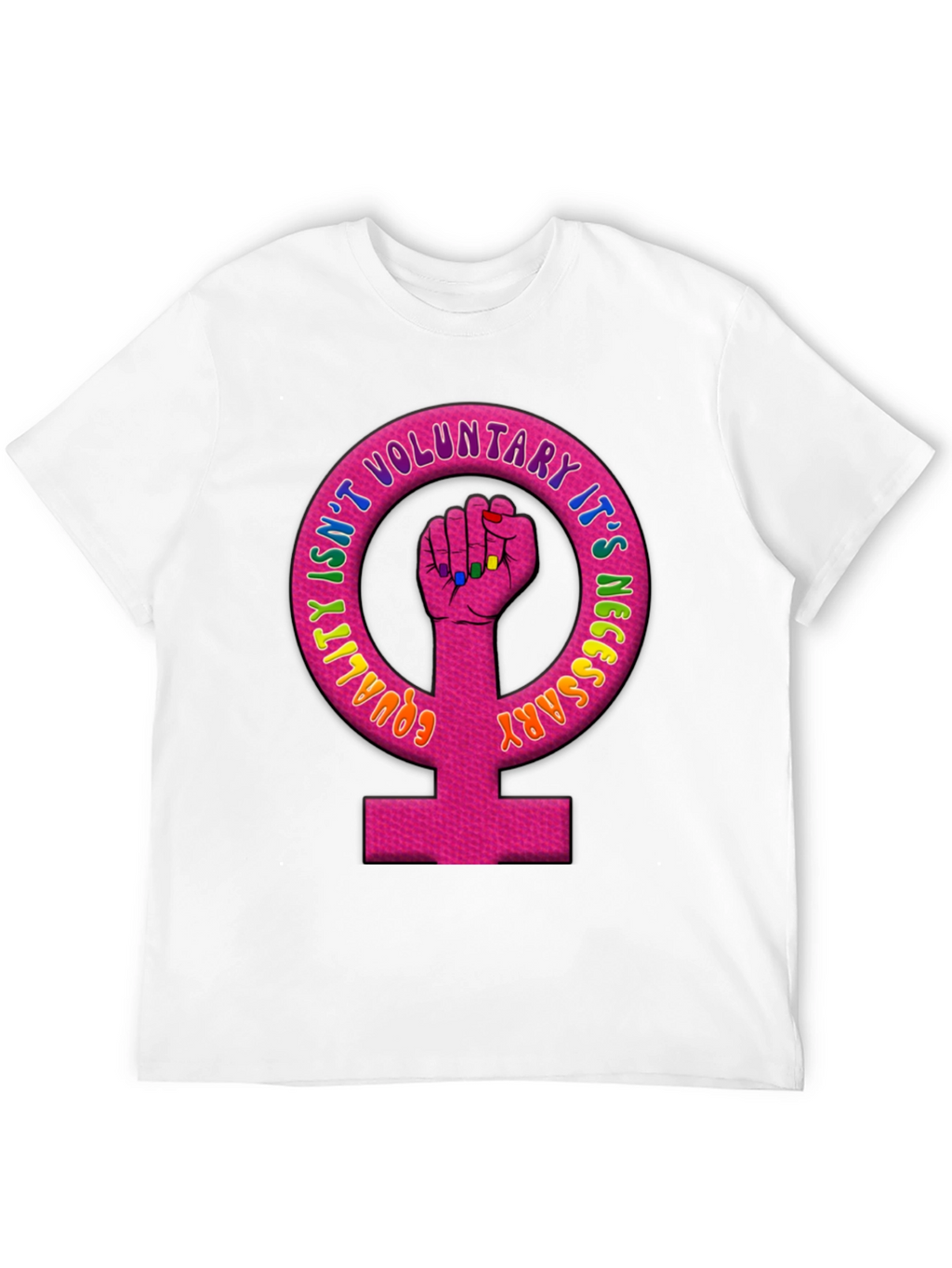 Equality Feminist Fist Black T-Shirt
