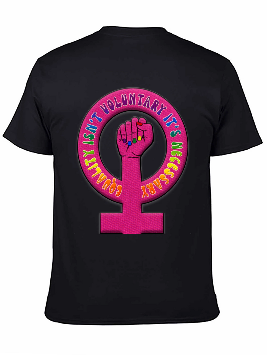 Equality Feminist Fist Black T-Shirt