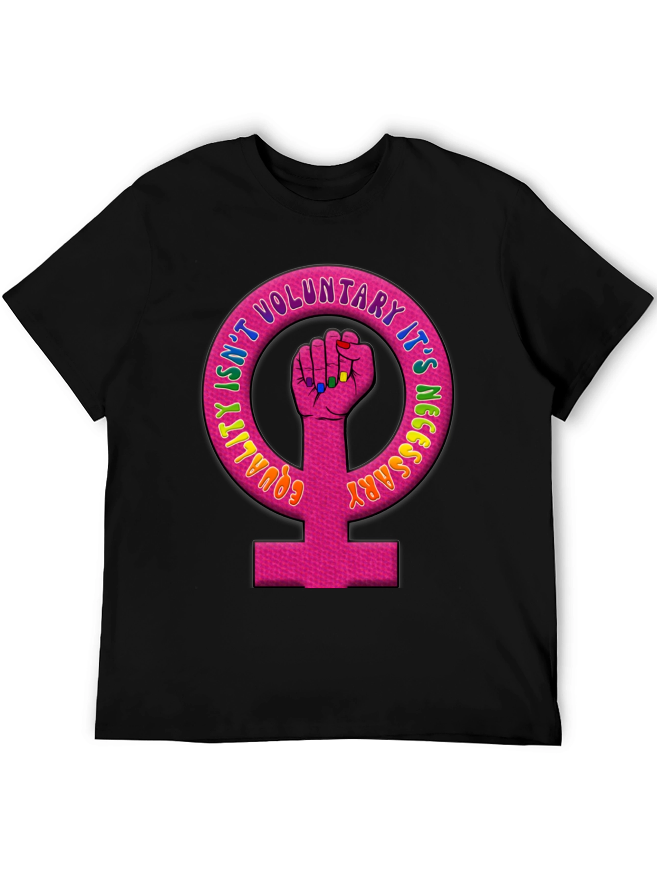 Equality Feminist Fist Black T-Shirt