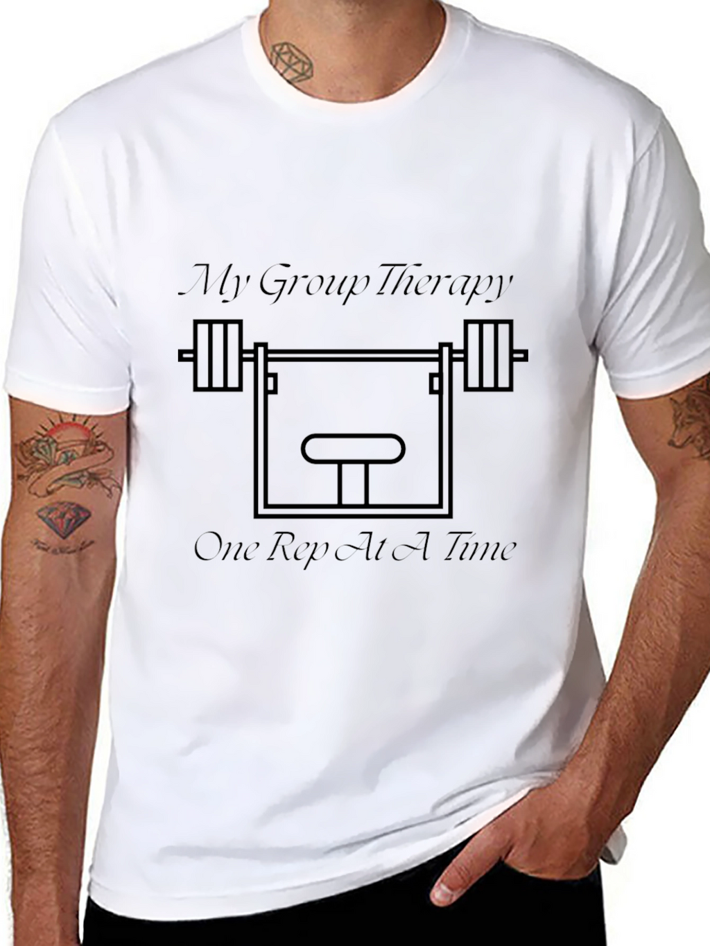 My Group Therapy Weightlifting Black T-Shirt
