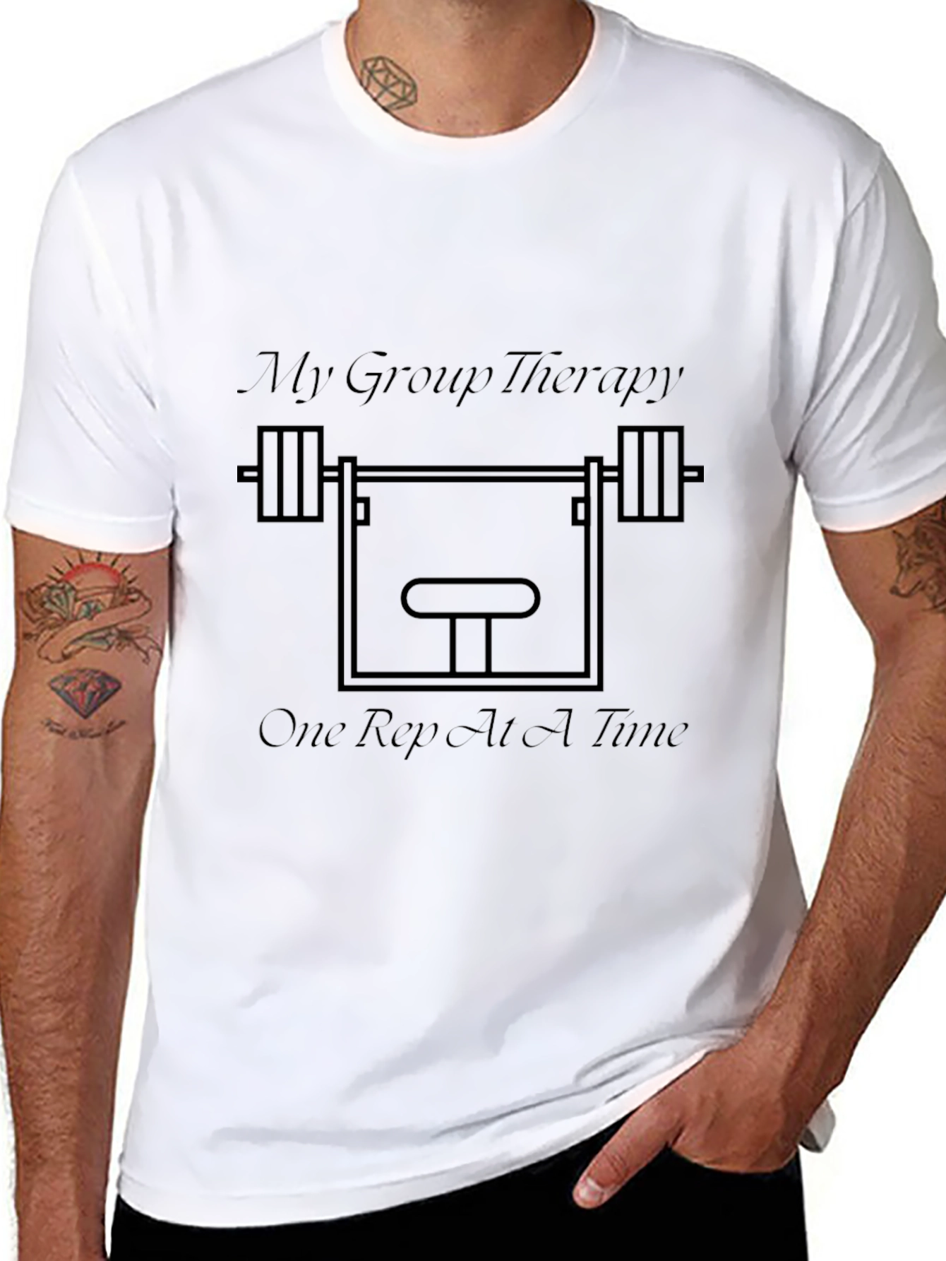 My Group Therapy Weightlifting Black T-Shirt