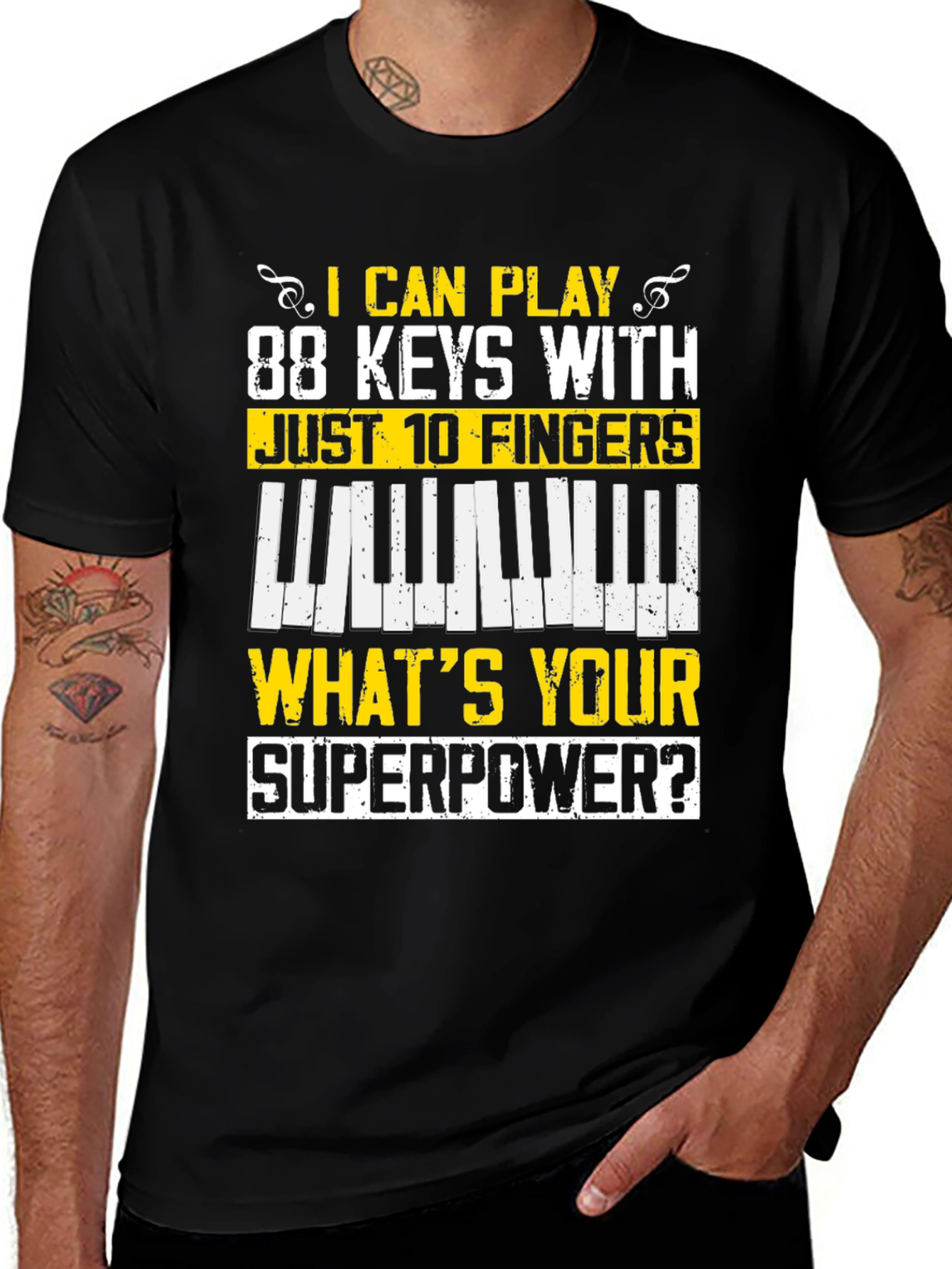 88 Keys Superpower Tee - Musician T-Shirt