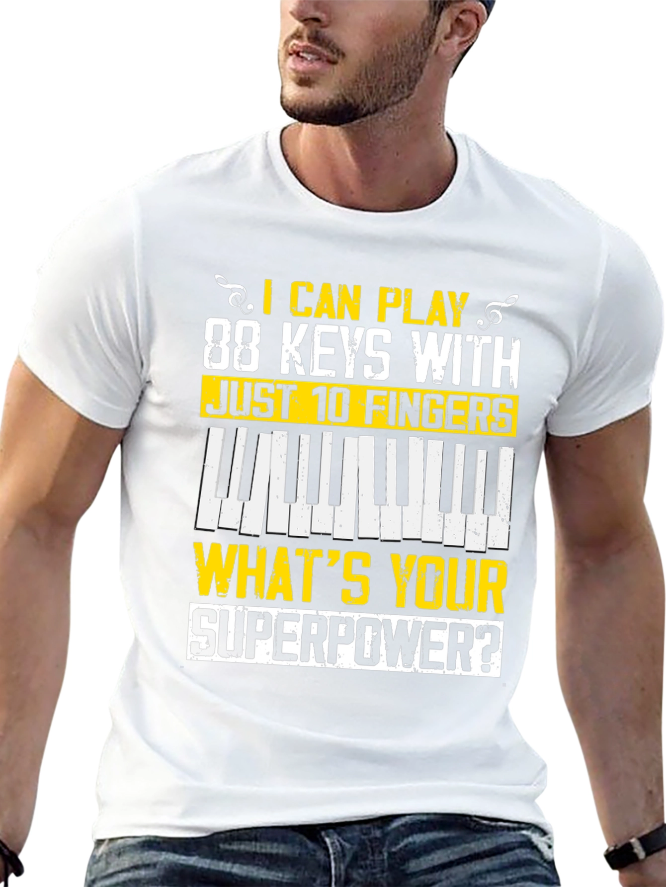 88 Keys Superpower Tee - Musician T-Shirt