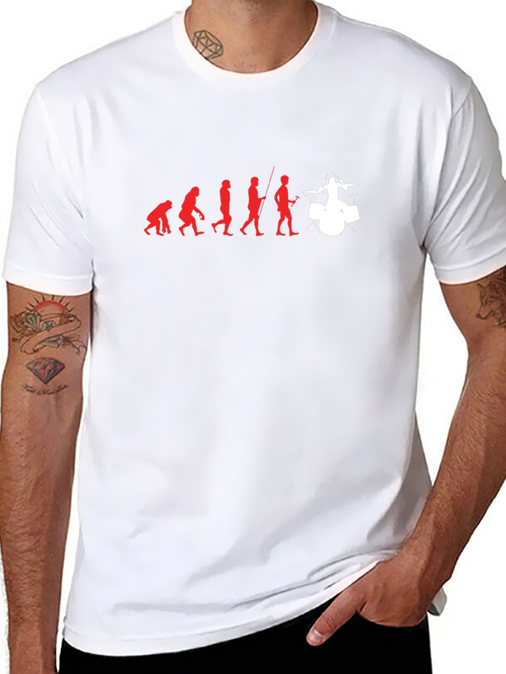 Drummer Evolution Graphic T-Shirt