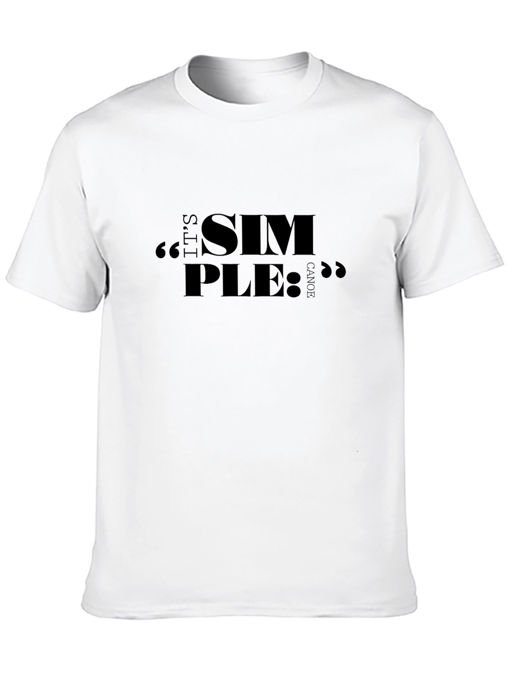Simple Canoe T-Shirt - Black Relaxed Fit