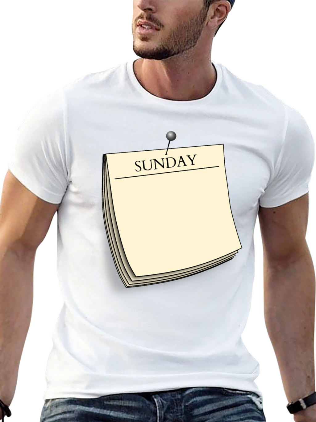 Sunday Reminder Novelty Graphic T-Shirt