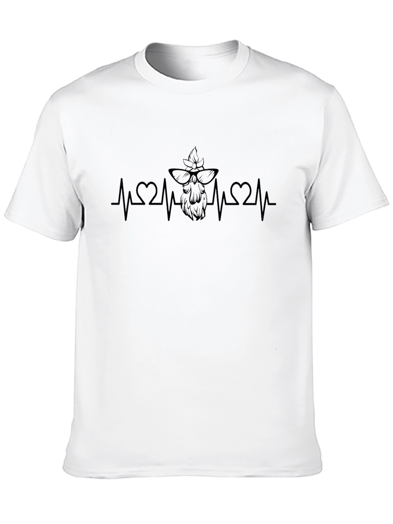 Cool Rooster Heartbeat T-Shirt