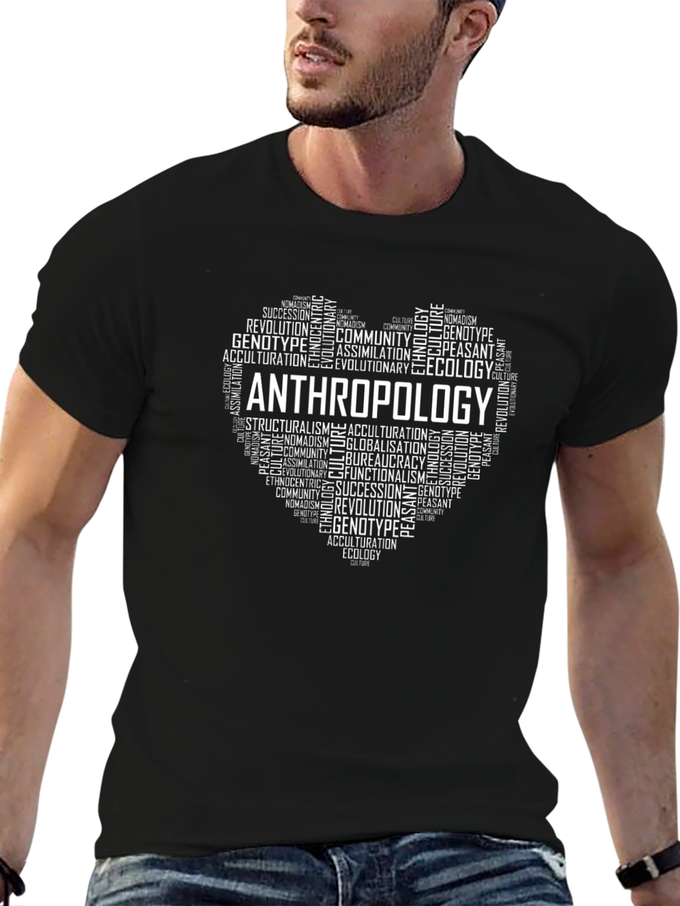 Anthropology Heart Word Art T-Shirt